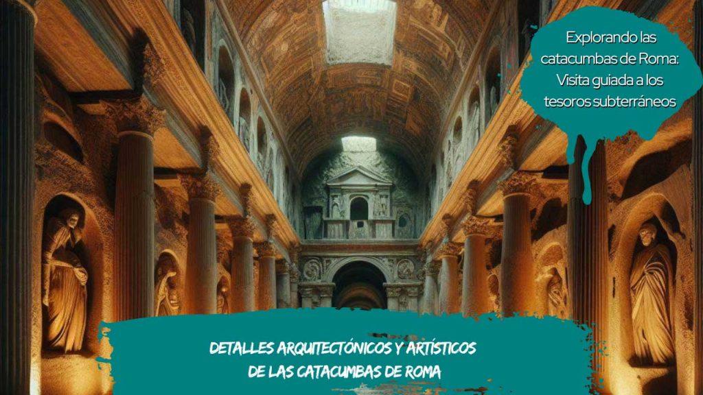 Detalles arquitectónicos y artísticos de las catacumbas de Roma