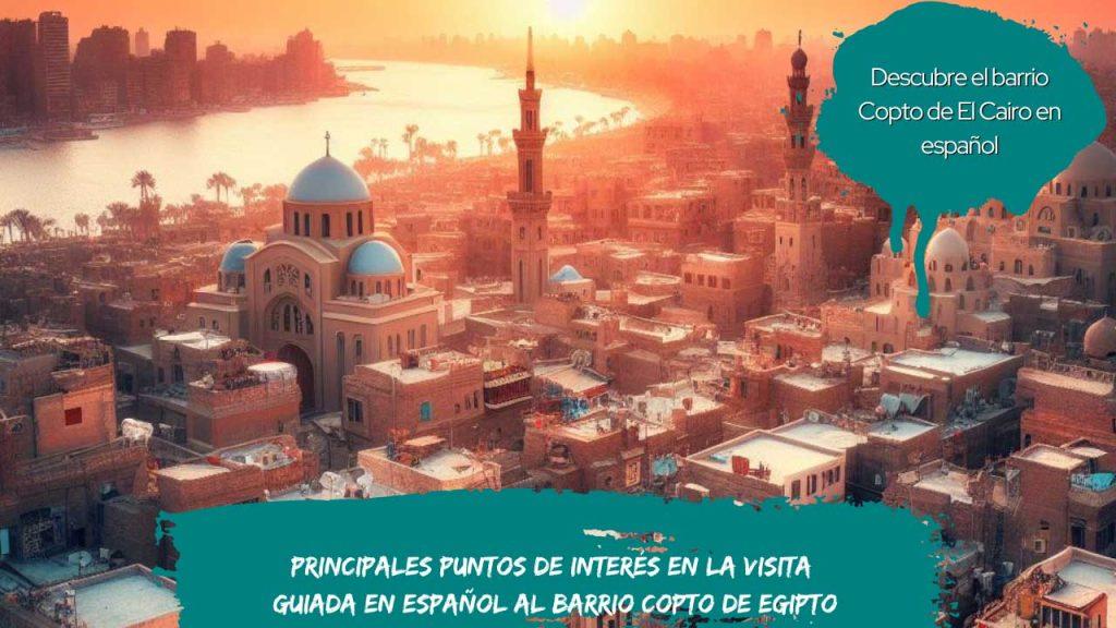 Principales puntos de interés en la visita guiada en español al barrio Copto de Egipto